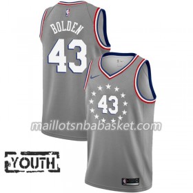 Maillot Enfant Philadelphia 76ers Jonah Bolden 43 2018-19 Nike City Edition Gris Swingman